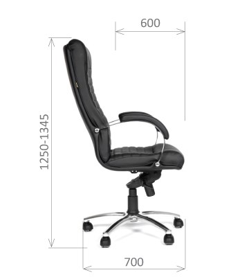 Офисное кресло CHAIRMAN 480 Экокожа премиум черная в Тамбове - изображение 2